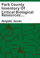 Park_County_inventory_of_critical_biological_resources