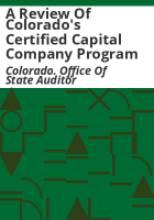 A_review_of_Colorado_s_certified_capital_company_program