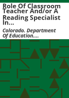 Role_of_classroom_teacher_and_or_a_reading_specialist_in_providing_a_team_approach_of_literacy_instruction