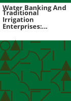 Water_banking_and_traditional_irrigation_enterprises